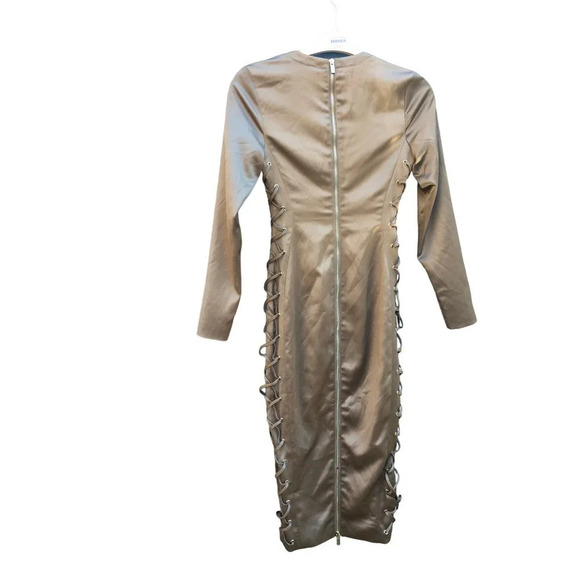 House of CB London Women's Size XS Green Makara Satin Dress - Picture 6 of 7